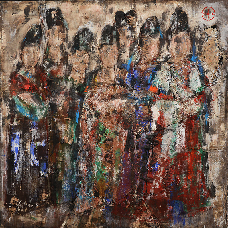 冥想钱培琛麻布系列作品展