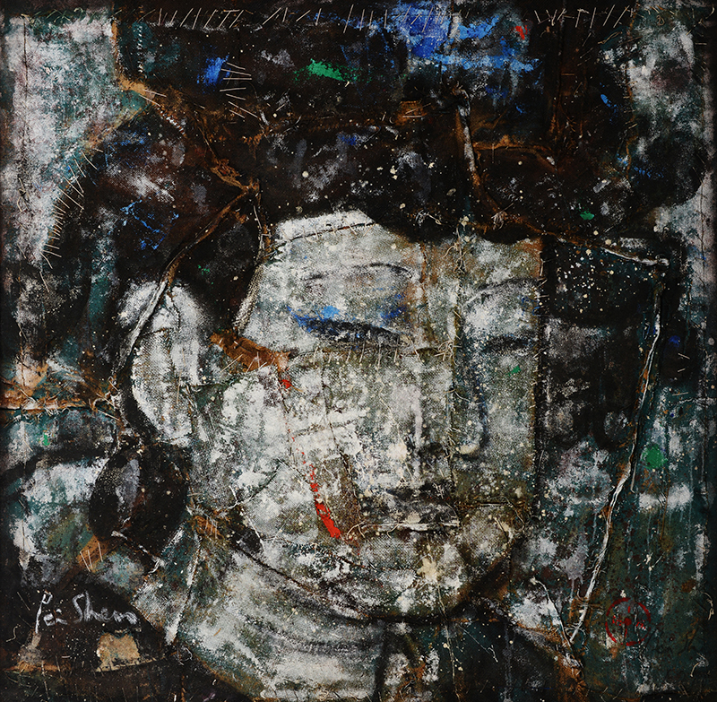 冥想钱培琛麻布系列作品展