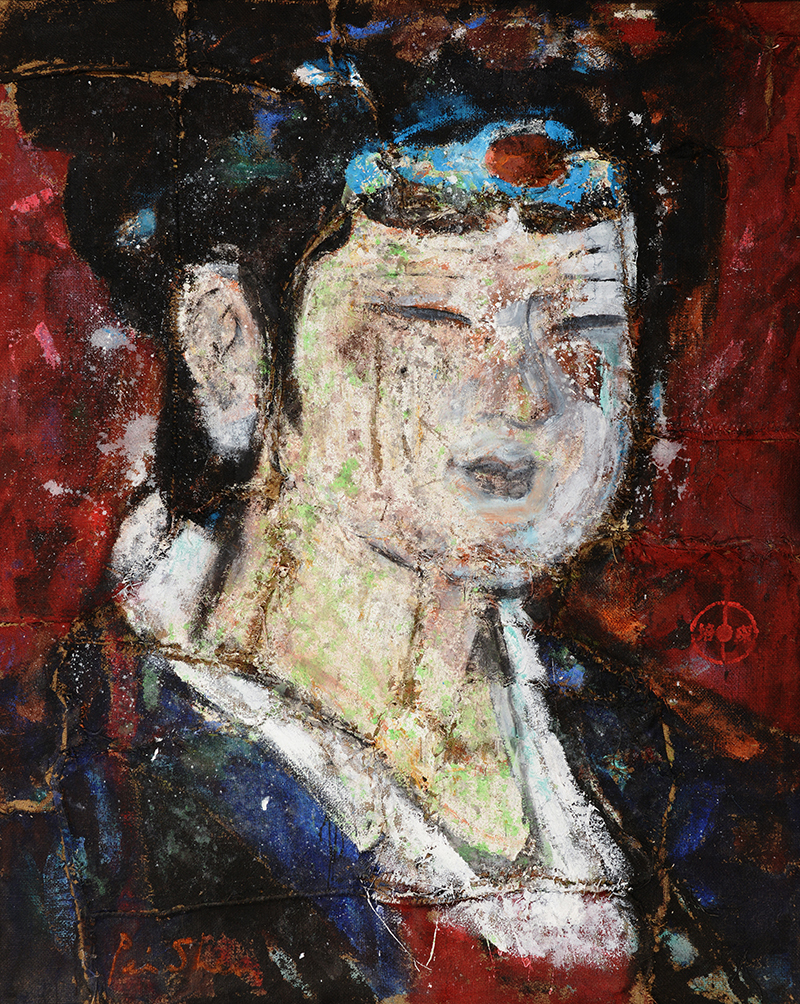 冥想钱培琛麻布系列作品展