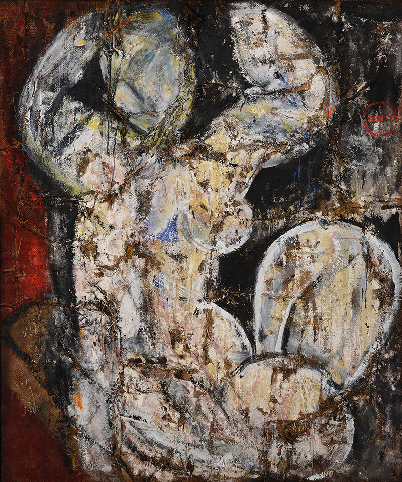 冥想钱培琛麻布系列作品展