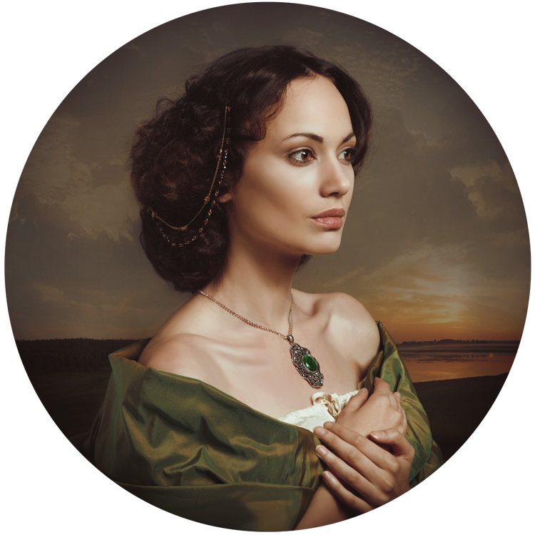 精细油画风艺术人像摄影作品