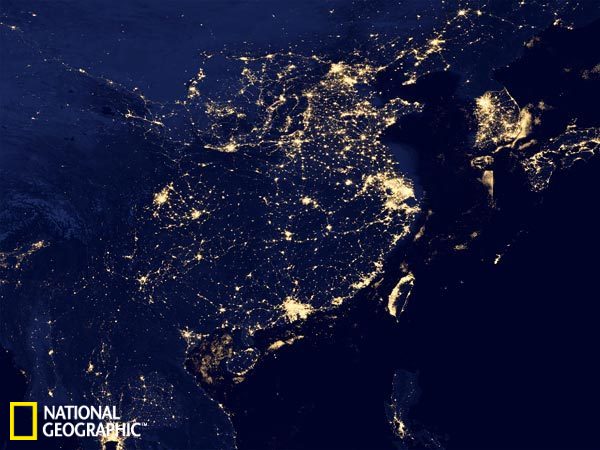 最清晰地球夜景照片公布中国沿海灯光璀璨