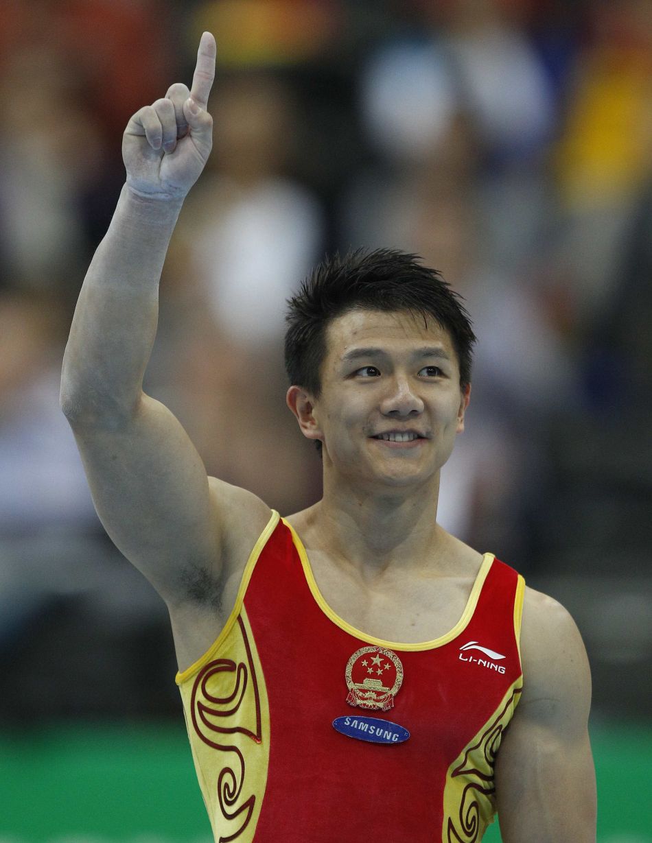 体操世锦赛陈一冰吊环夺冠_高清图集_新浪网