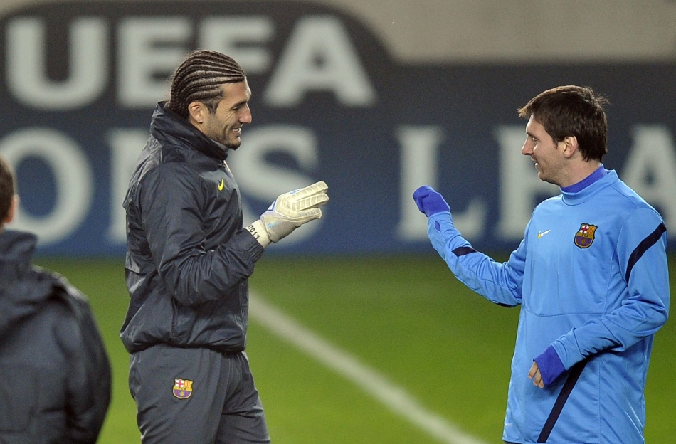 巴萨训练备战欧冠