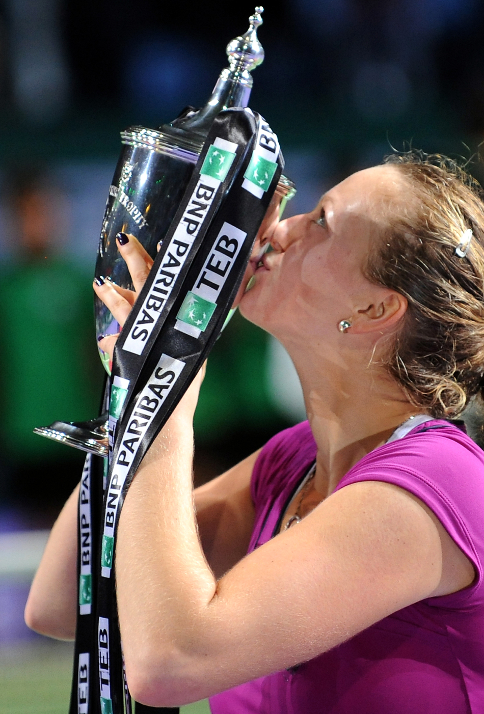 科维托娃笑靥如花