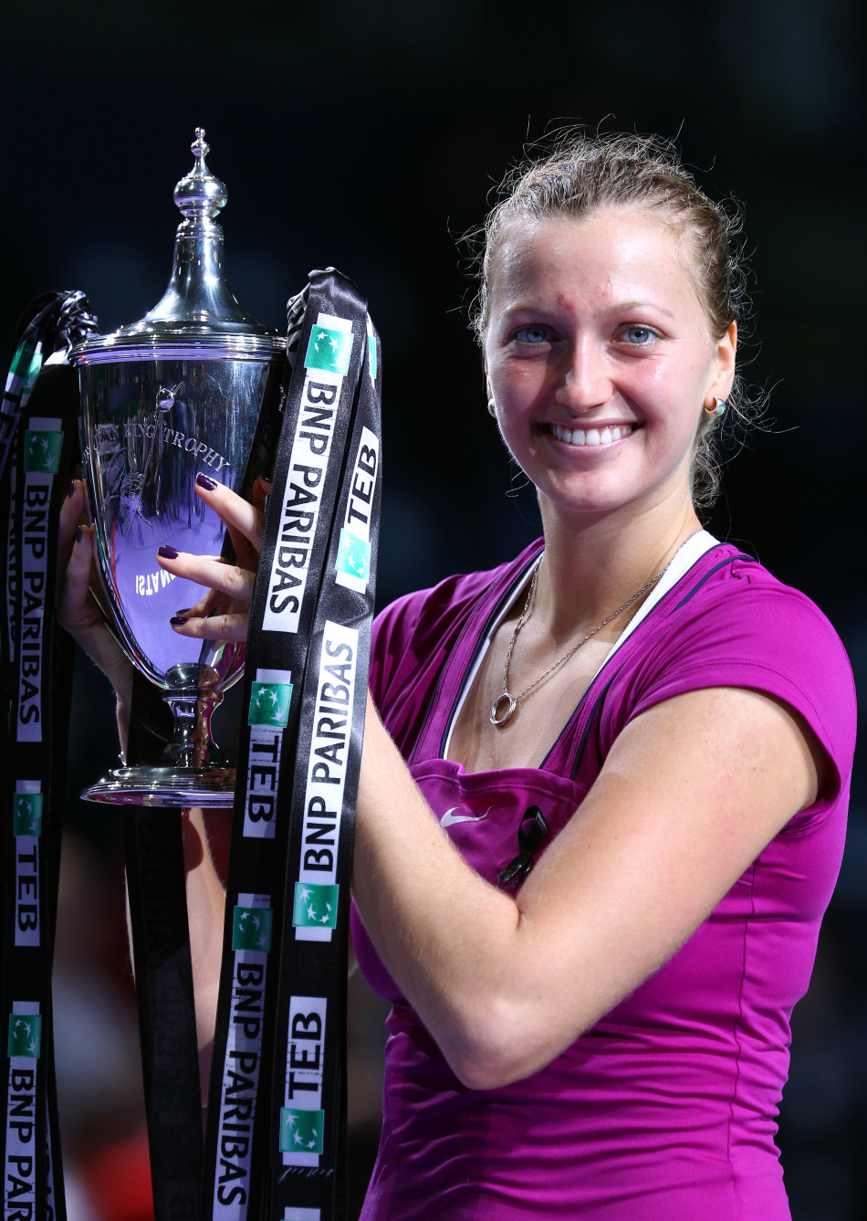 科维托娃笑靥如花