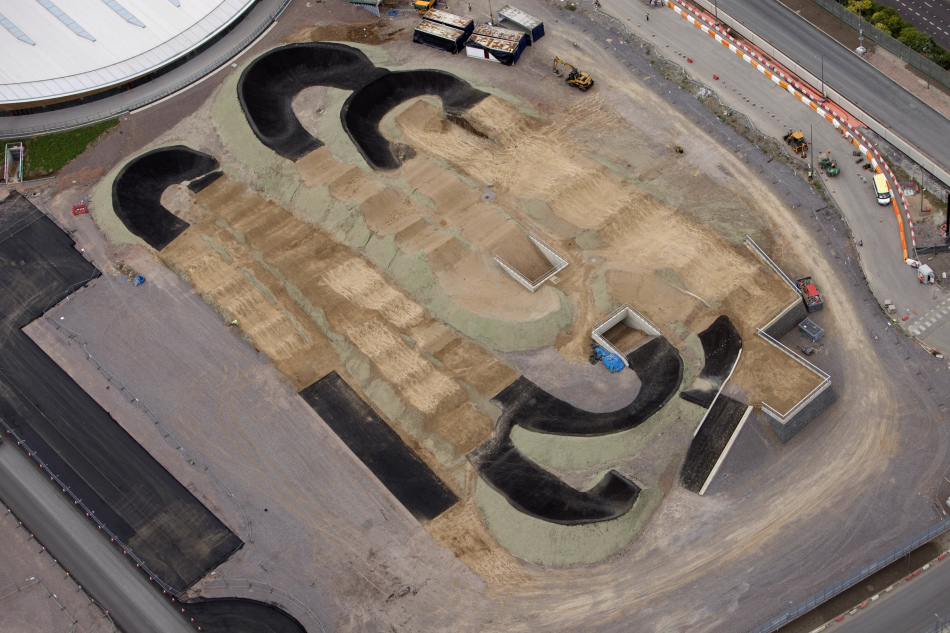 伦敦奥运小轮车比赛场,位于奥林匹克公园内