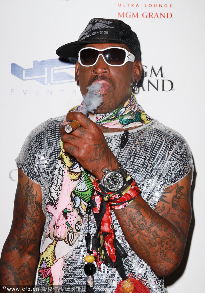 罗德曼现身时尚活动_高清图集_新浪网