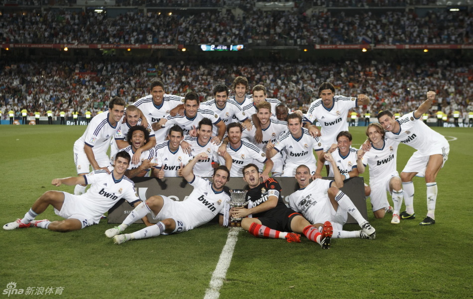 西班牙超级杯皇马夺冠_高清图集_新浪网