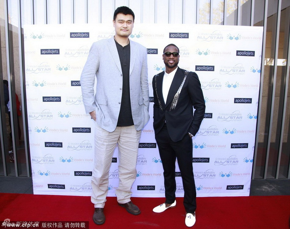 姚明韦德出席午餐会_高清图集_新浪网