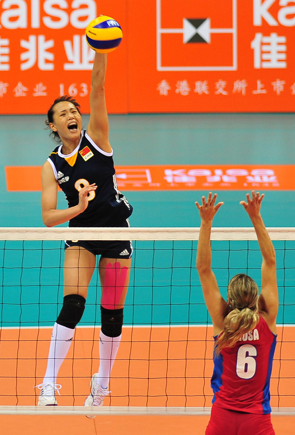 女排精英赛中国3-2波多黎各_高清图集_新浪网