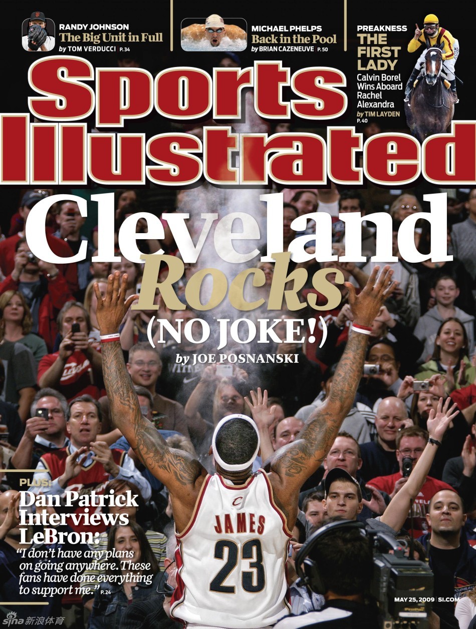 詹姆斯再一次登上了美国知名体育杂志《体育画报》的封面,这也是他第