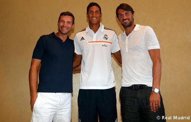 卡卡跟舍瓦以及马尔蒂尼的合影