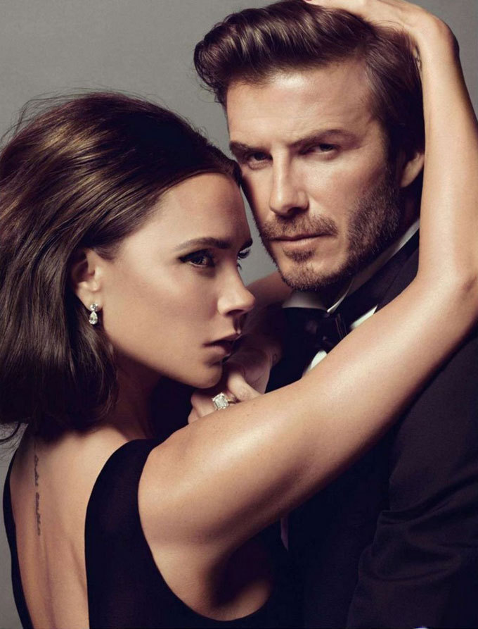 贝克汉姆辣妹拍摄夫妻写真