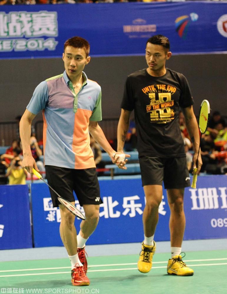 表演赛-林丹李宗伟联手惜败_高清图集_新浪网