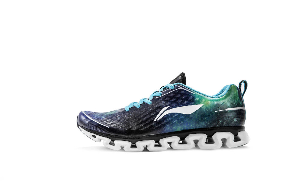 2014年李宁弧四代减震跑鞋男款(黑 蝴蝶蓝)