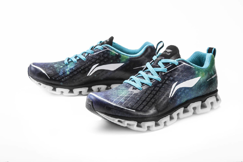 2014年李宁弧四代减震跑鞋男款(黑 蝴蝶蓝)