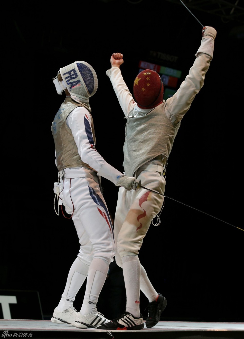 击剑世锦赛中国男花摘银_高清图集_新浪网