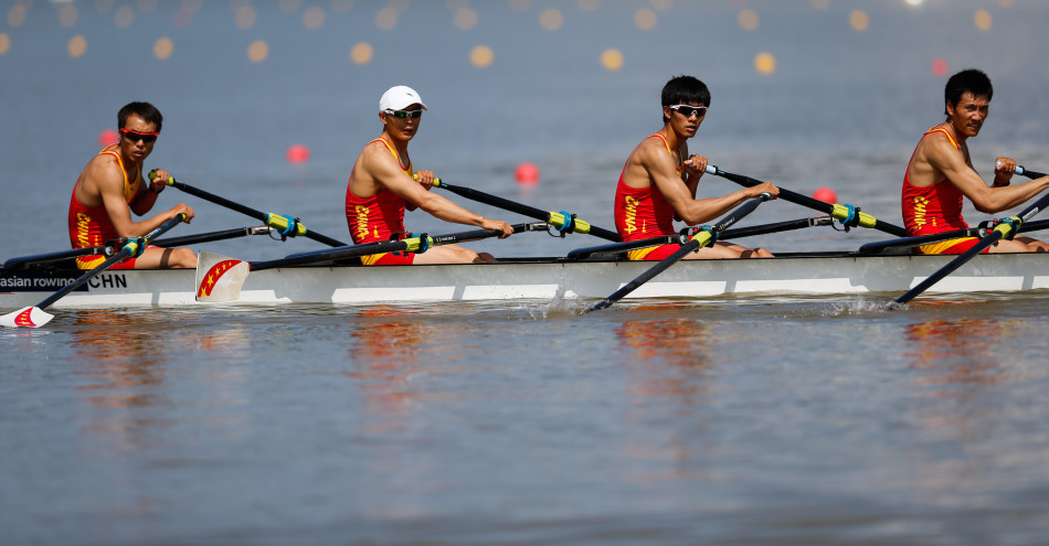 赛艇男子轻量级四人双桨中国夺冠_高清图集_新浪网