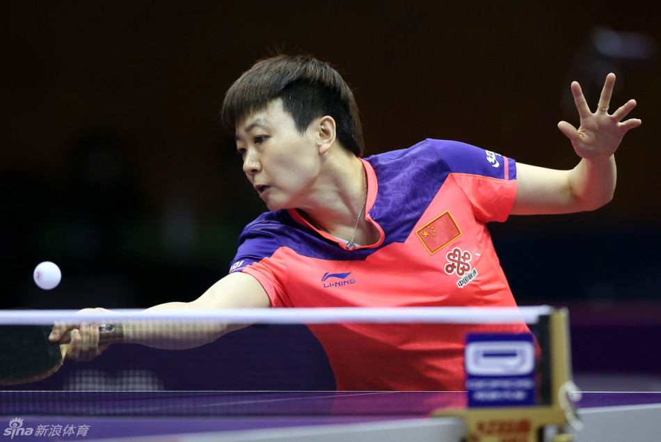 2015年5月1日,2015苏州世乒赛,女子单打中国选手朱雨玲战胜法国选手