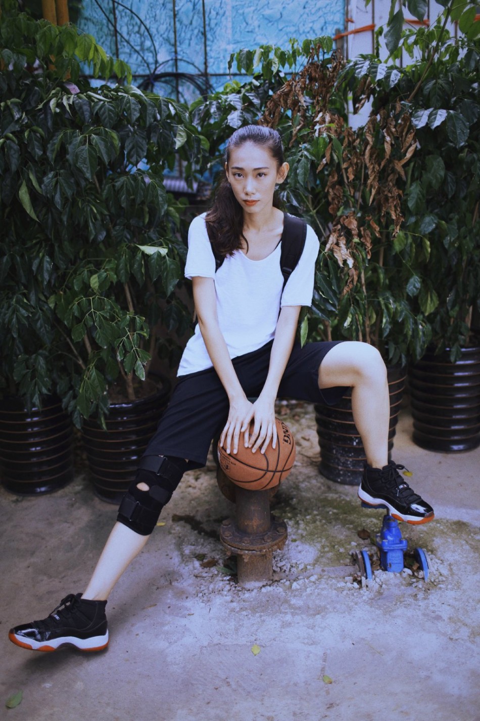 模特蓝梓艺的篮球之路