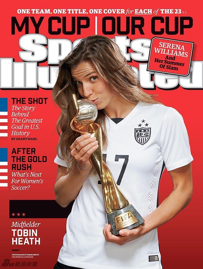美国女足体育画报夺冠写真