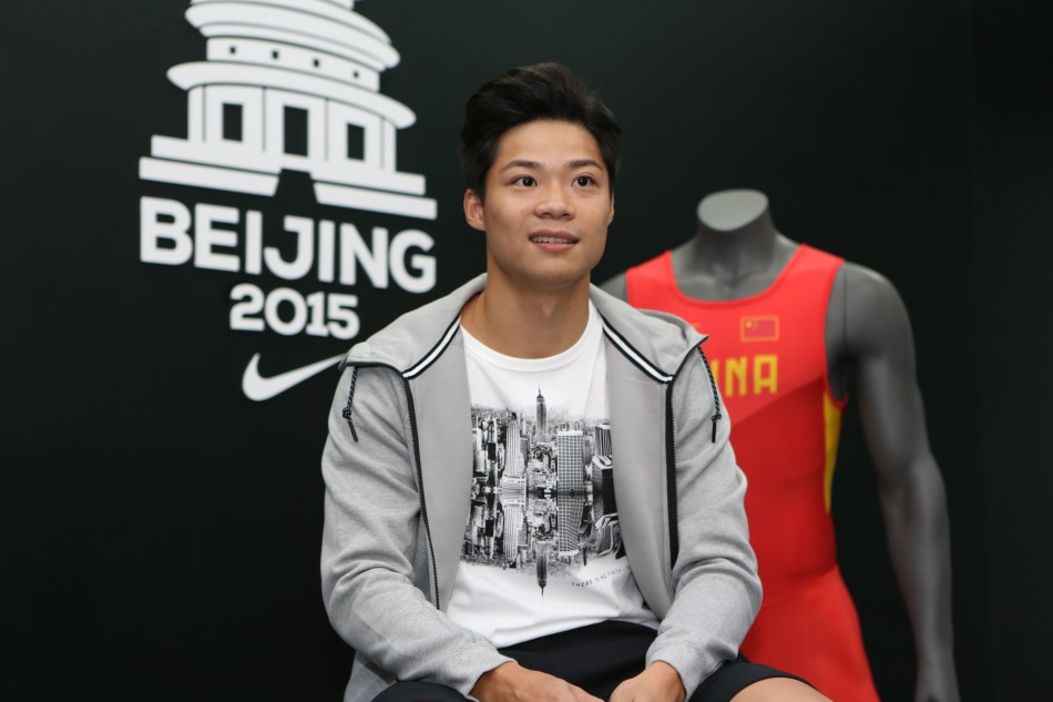 中国飞人苏炳添接受媒体采访