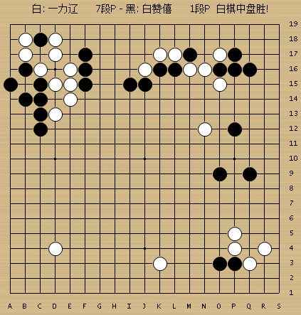 3 / 7 农心杯揭幕战动图棋谱,一力辽执白210手中盘胜白赞僖.