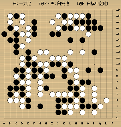3 / 7 农心杯揭幕战动图棋谱,一力辽执白210手中盘胜白赞僖.