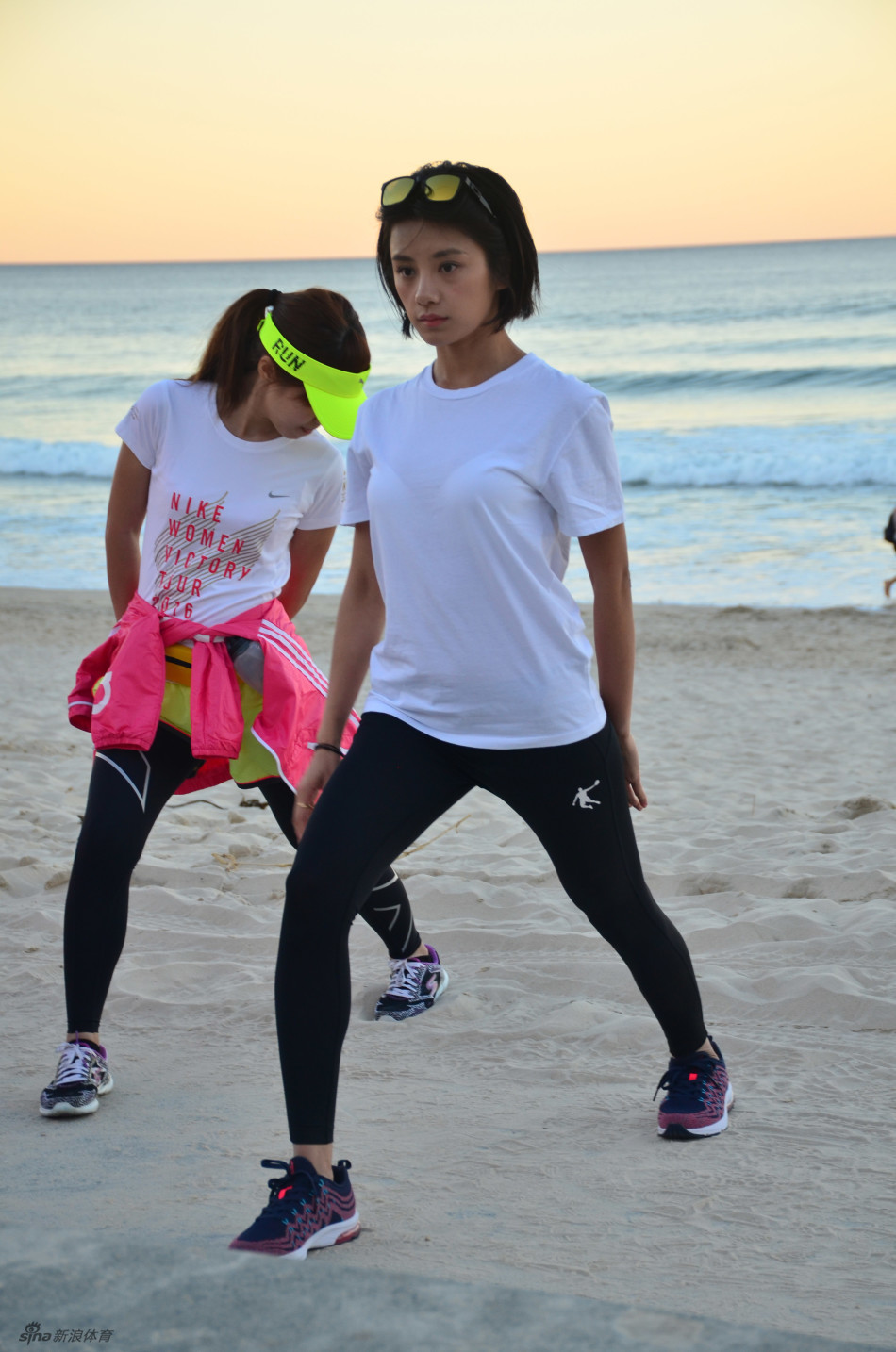 伊一亮相黄金海岸慢跑