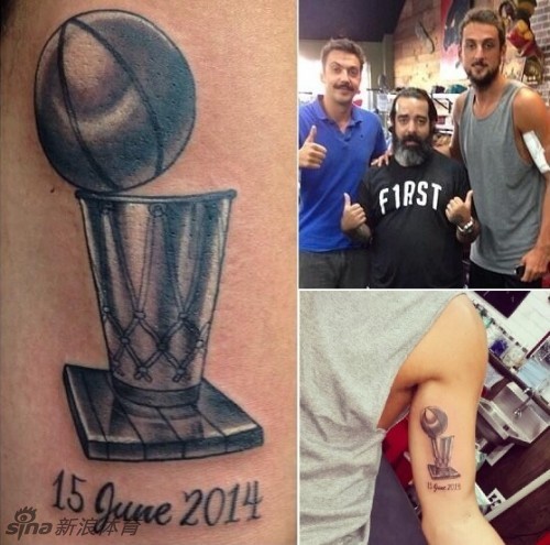 nba球星杜兰特最近在自己的左腿上弄了一大片新纹身,纹身在nba球员