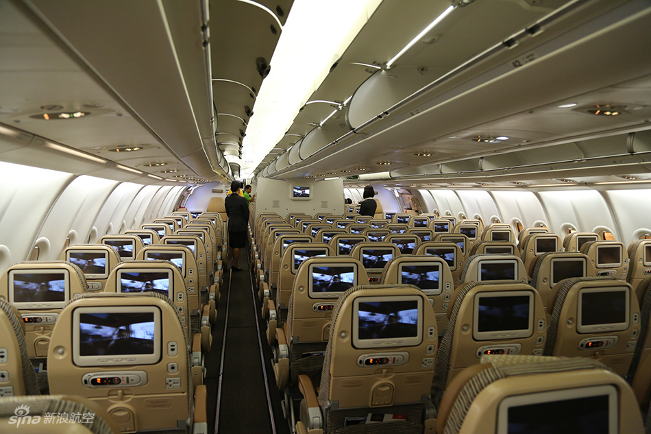 阿提哈德航空a330经济舱布局.(摄影:陈诚 版权所有 不得转载)