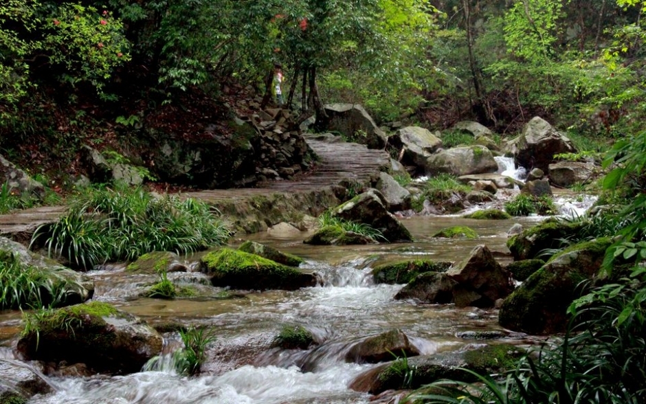 大别山中的桃花源 英山"十里桃花溪"