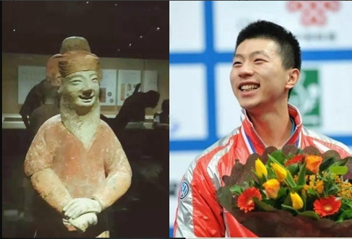 明星撞脸石像其实还蛮常见的,有的甚至一不小心还撞了兵马俑!