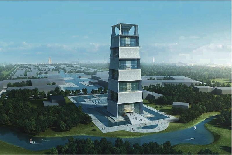 西安城南新地标揽月阁