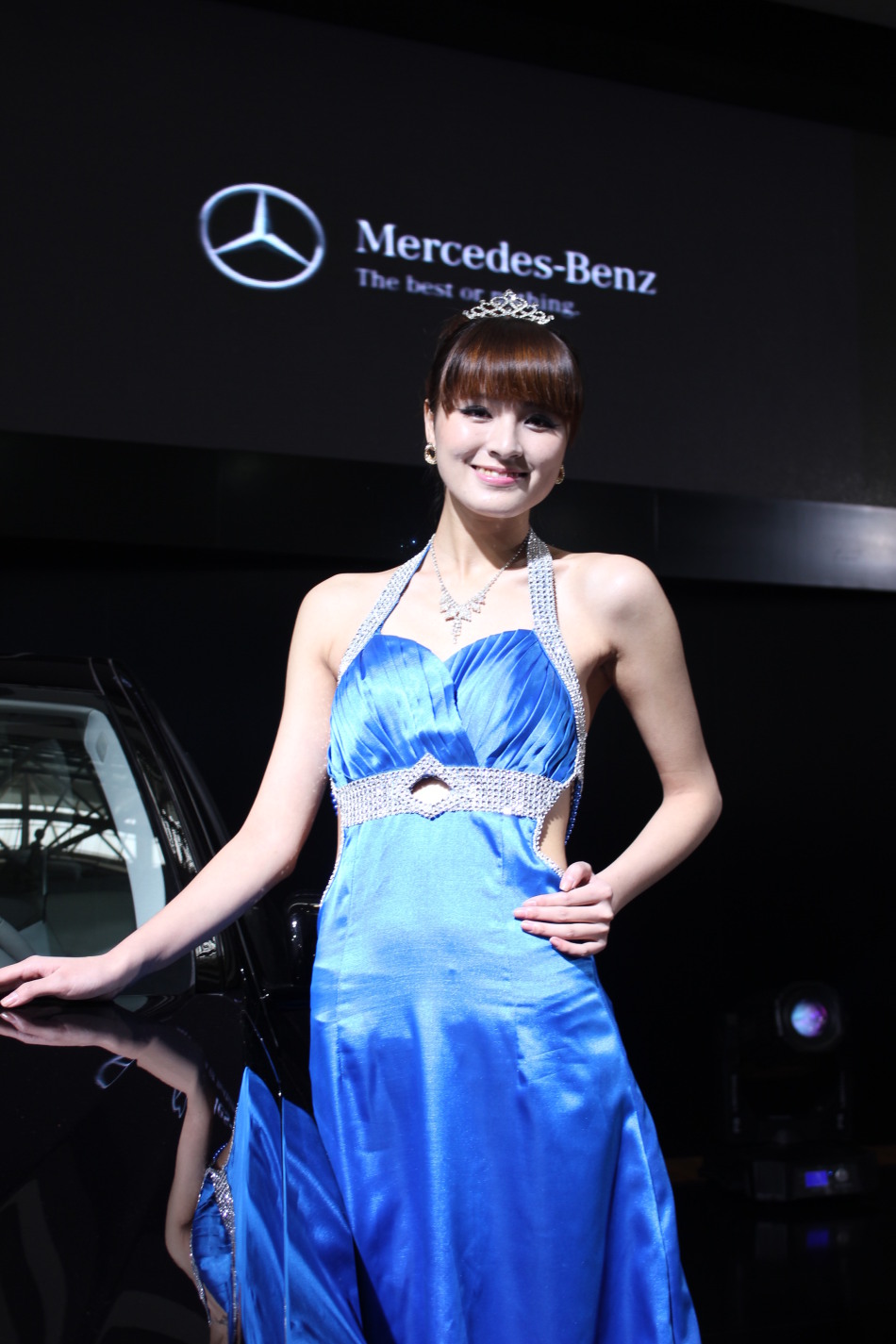 长沙车展奔驰展台美女车模