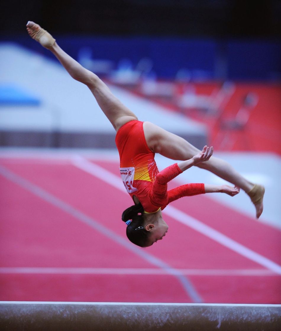 湘妹子眭禄赛场倩影