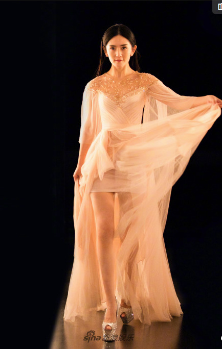 超模范!谢娜透视薄纱美腿隐现风韵卓然