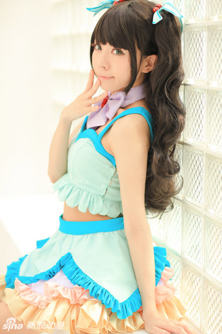 双马尾清凉迷你裙小可爱,偶像大师野野村空cos_高清图集_新浪网