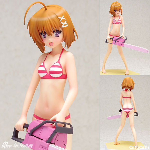 呆毛傲娇电锯萝莉,魔装少女春奈条纹泳装手办欣赏_高清图集_新浪网