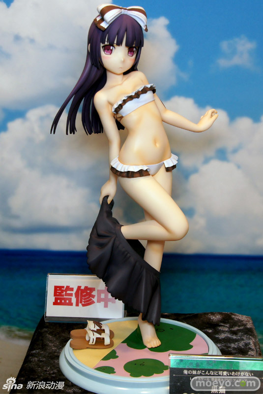 寿屋hobby展示会会场毒舌傲娇黑猫超萌泳装手办