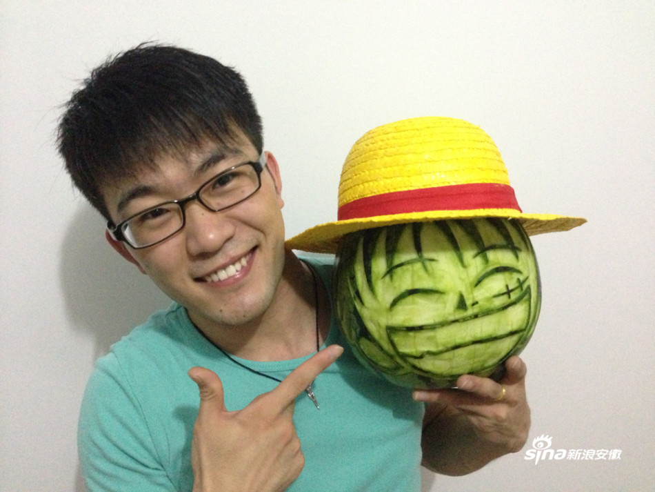 合肥版西瓜君雕出海贼王收获美人心