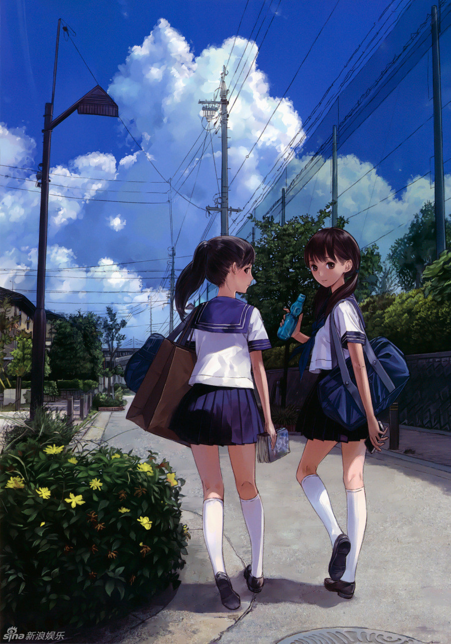 二次元美少女校服美图大放送