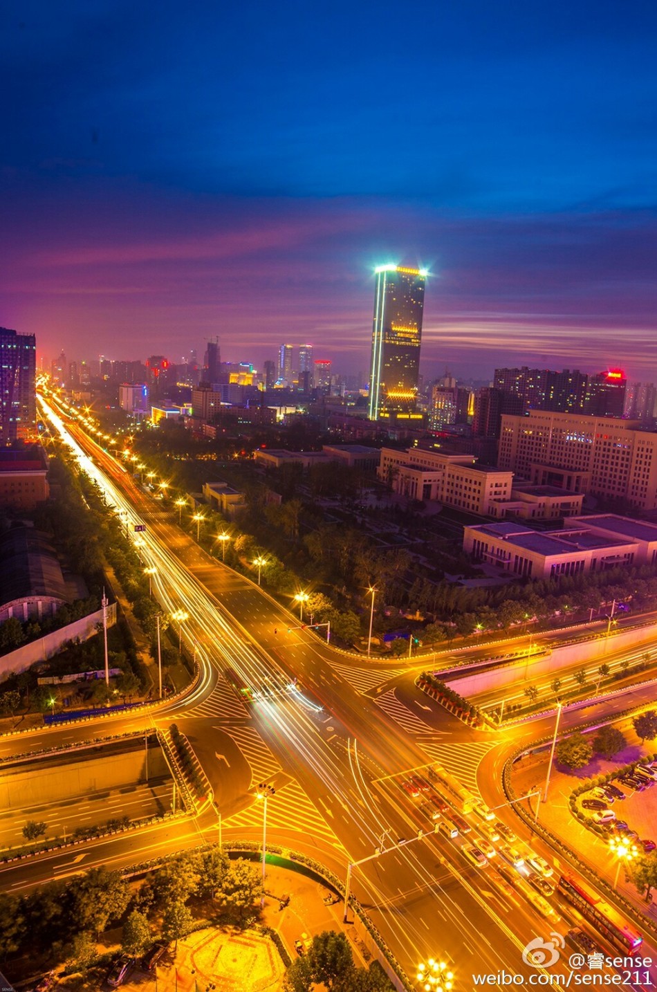 爬楼党高空拍摄石家庄 静看万家灯火_高清图集_新浪网
