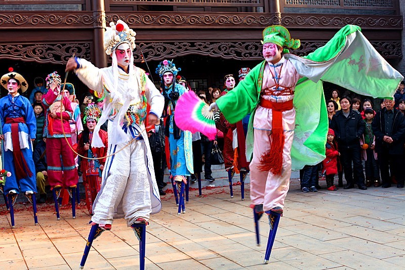 杨柳青元宵节踩高跷_高清图集_新浪网