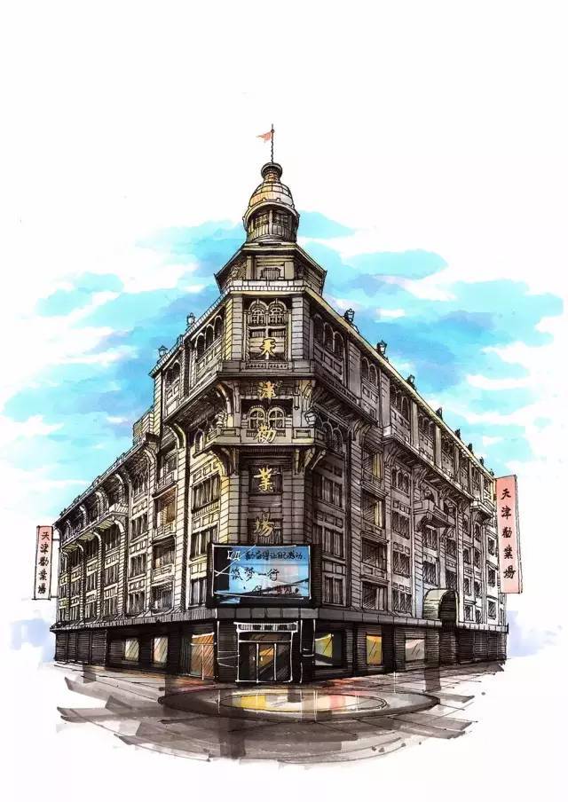 手绘天津美翻了 张张都是明信片_高清图集_新浪网