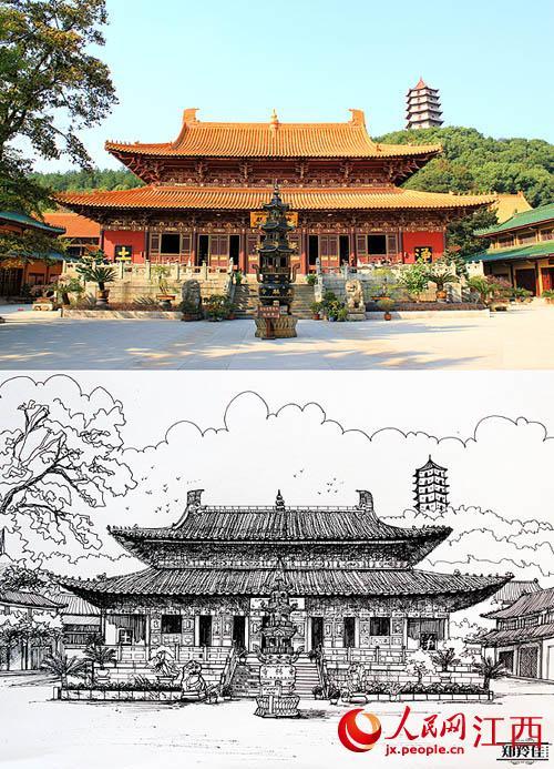 南昌大学90后女生手绘江西美景走红网络