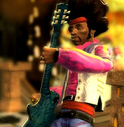 伟大吉他手jimihendrix在吉他英雄中的造型