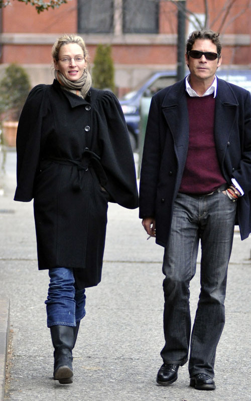 乌玛-瑟曼和老公