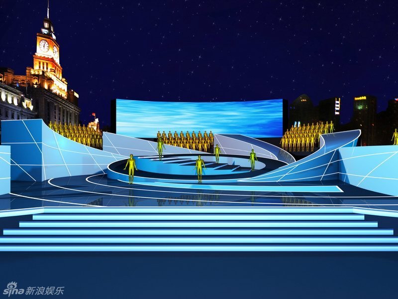 娱乐频道高清幻灯图集 > 新外滩国际音乐盛典舞台效果图为即将到来的